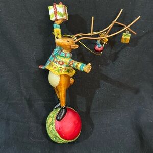 Reindeer on ball ornament